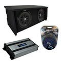 07-18 Jeep Wrangler 2 Door Dual 12Enclosure Kicker 43C124 Sub Box & HA-A800.1