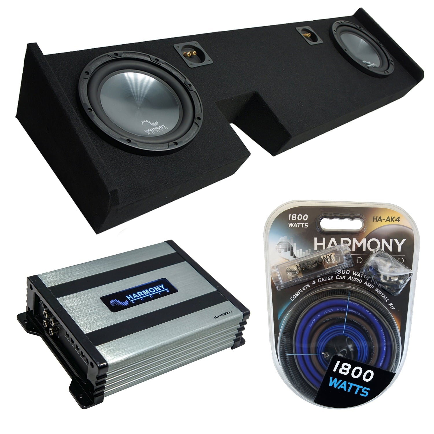 09-14 Ford F-150 Ext Super Cab Truck Harmony R124 Dual 12Sub Box & HA-A400.1