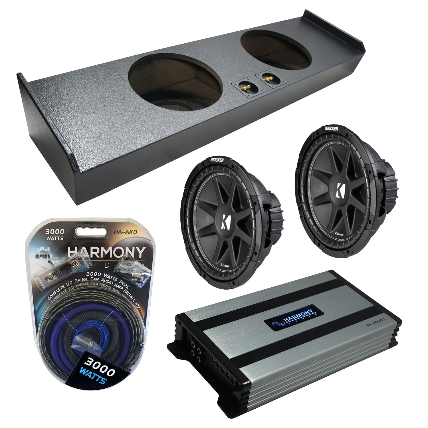 09-20 Ford F-150 Super Crew Kicker Comp C12 Dual 12Rhino Sub Box HA-A800.1