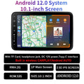 10.1''Car Headrest Monitor Tablet Screens Wireless CarPlay Android 12 2+32G Auto Rear Seat Video TV Player FM Bluetooth HD Touch