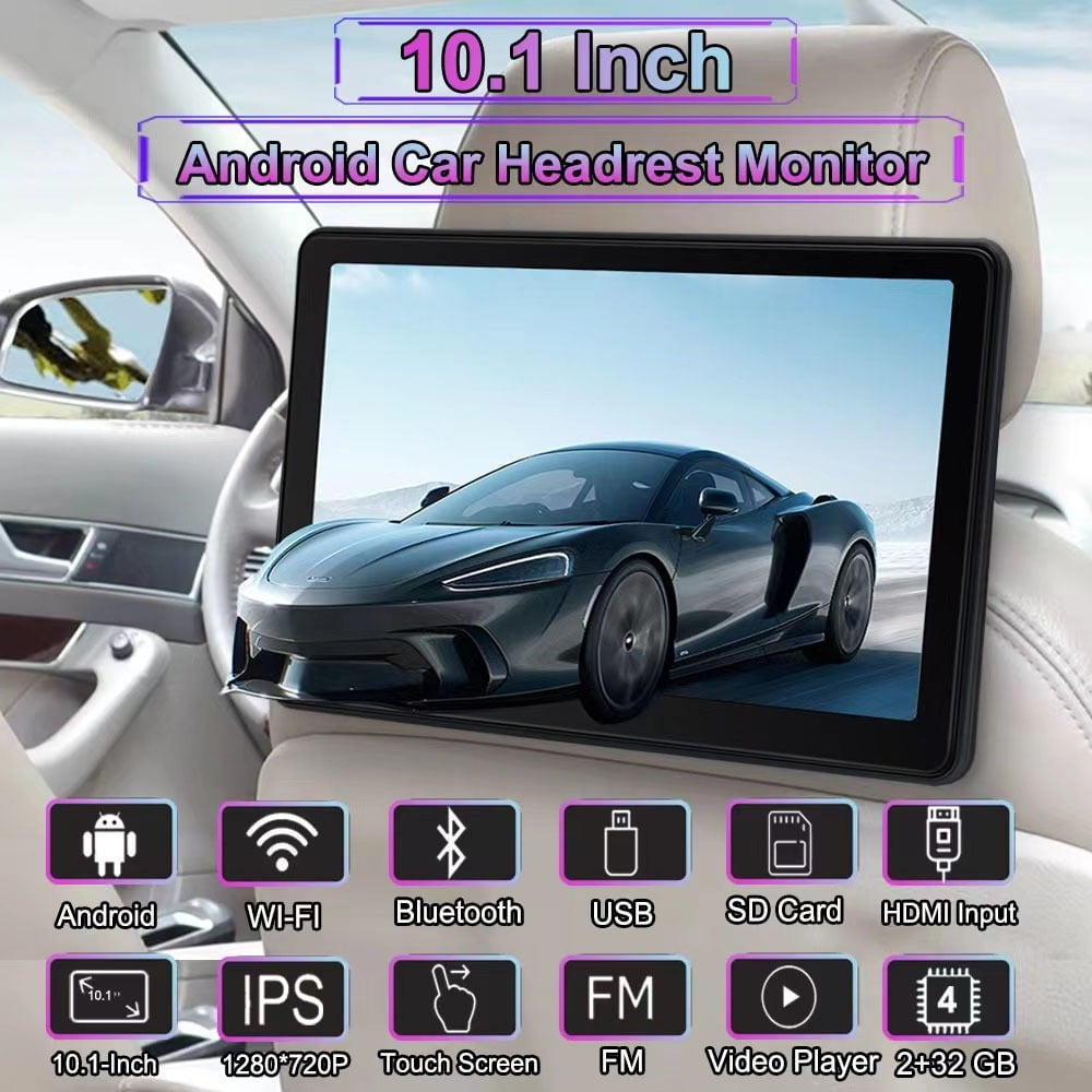 10.1 inch Car Android Headrest Monitor IPS INCELL Panel 1280X720 2+32GB