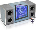 Pyle Adjustable High Efficiency Car Subwoofers with Paper Cone, Polyethylene Silver, 10 x 10 Inches