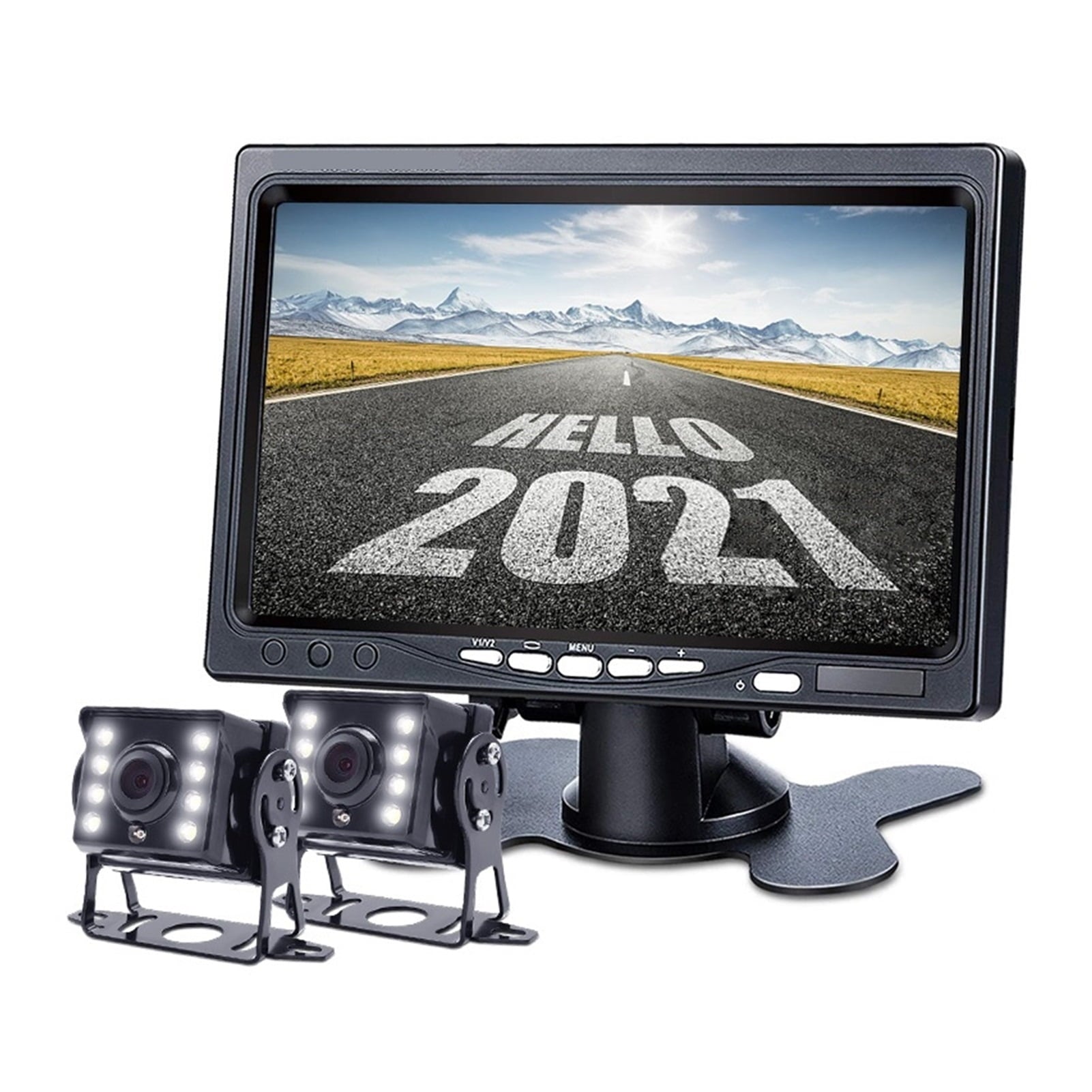1080P 7IPS Screen AHD Car CCTV Monitor With 2 Channels Starlight Night Vision Reverse Backup Rear View AHD Camera