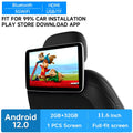 11.6''Android12 2G+32G Car Headrest Monitor IPS USB HDMI TV Panel With RCA AV Wifi Mirroring Car Rear Seat Screen Video Player