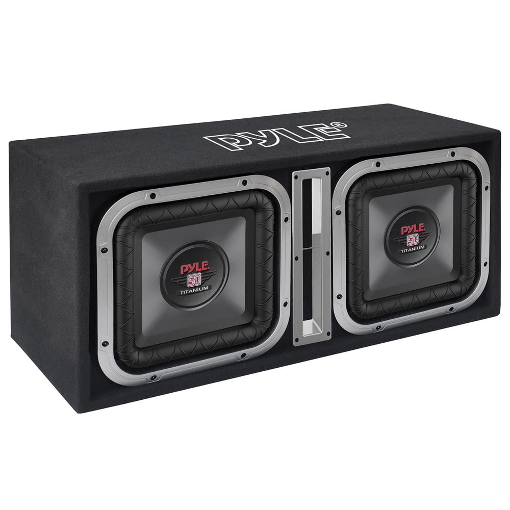 Pyle 12Dual Series Vented Subwoofer Enclosure, 2 x 1200 Watts Max Power, Rear Vented Design