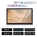 14 inch IPS Monitor Car Headrest Monitor Dual HDMI Android 12 2G+32G Touch Screen For Car Rear Seat Player Video Music FM BT WIFI