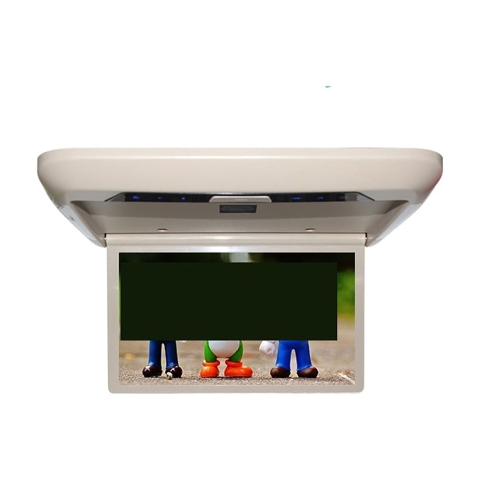 13.3 Inch Car Video Players HD LCD Screen Roof Mount Monitor Flip Down Panel Auto Ceiling TV FM IR Speaker Link ,Easy to Use