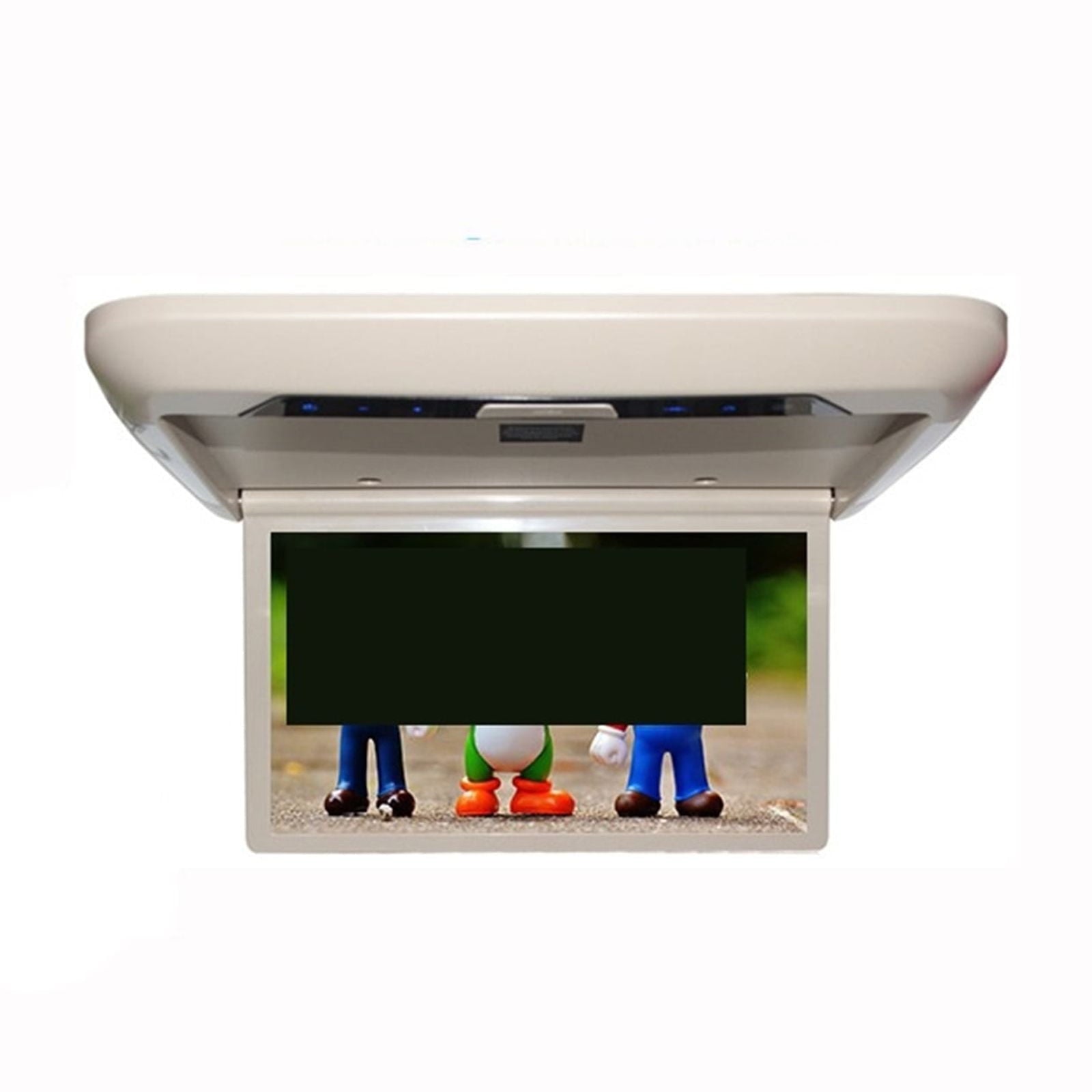 13.3 Inch Car Video Players HD LCD Screen Roof Mount Monitor Flip Down Panel Auto Ceiling TV FM IR Speaker Link ,Easy to Use