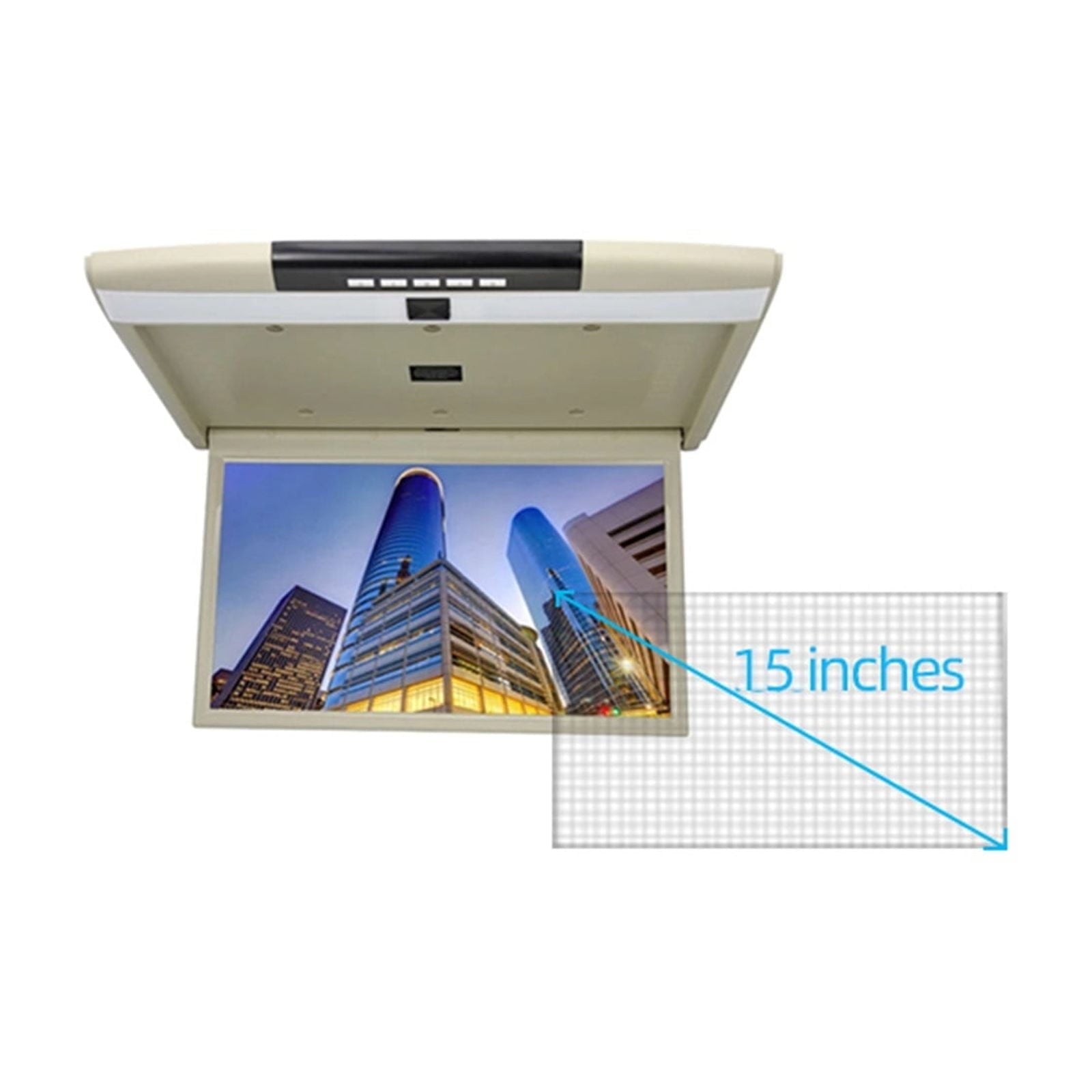 17.3 Inch Car Monitor HD LCD Screen Automobile Ceiling Roof Mount Monitor Multimedia TV Car Video Player IR FM Link