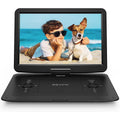 17.9Portable DVD Player with 15.6Swivel HD Large Screen, 6 Hrs 5000mAH Rechargeable Battery, High Volume Speaker, Support USB/SD Card/Sync TV, Car Charger, Remote Control