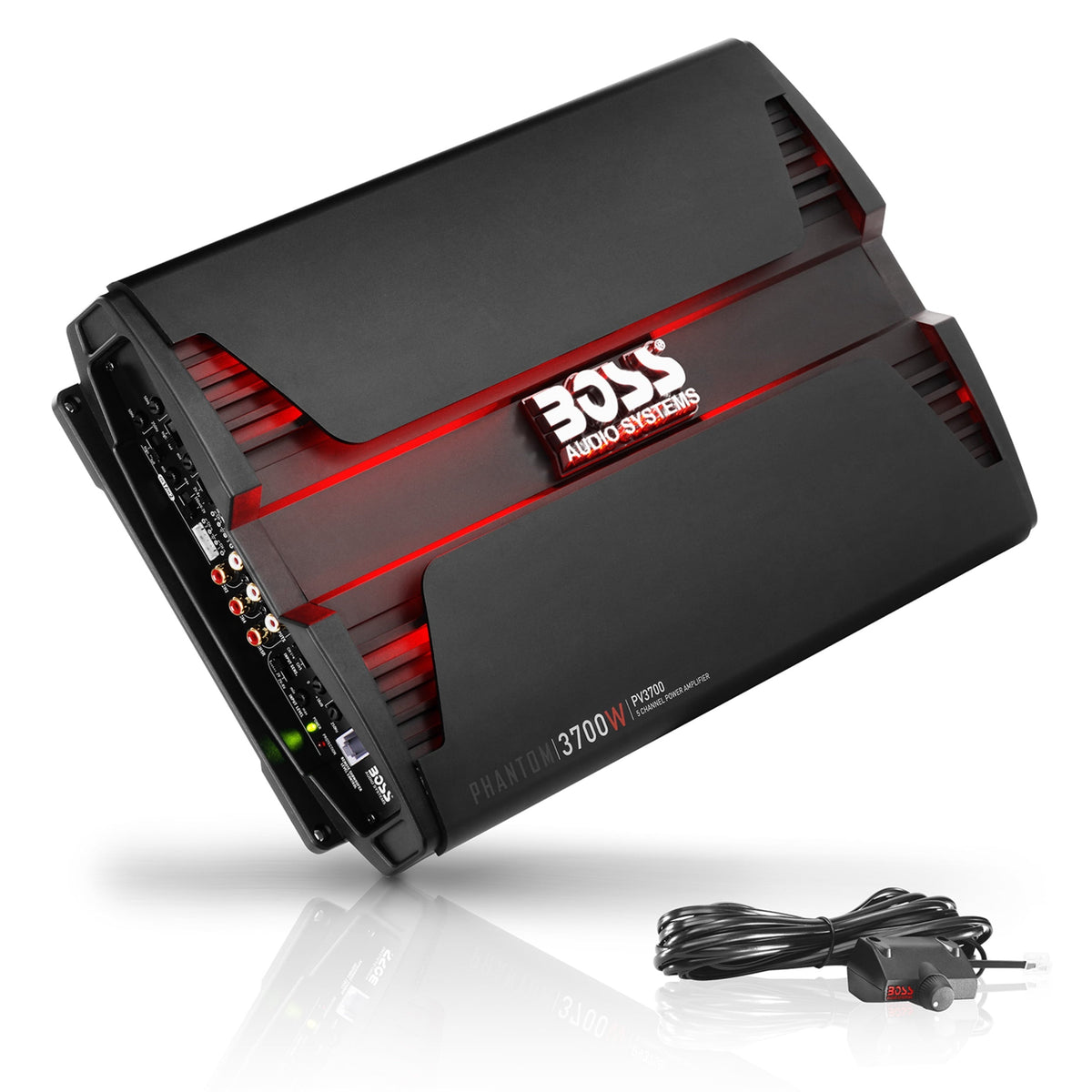 Refurbished Premium BOSS Audio Systems PV3700 5 Phantom Series Car Audio Amplifier ¨C 3700 High Output, 5 Channel, 2/4 Ohm Stable, Low/High Level Inputs, High/Low Pass Crossover, Full Range (Refurbished)