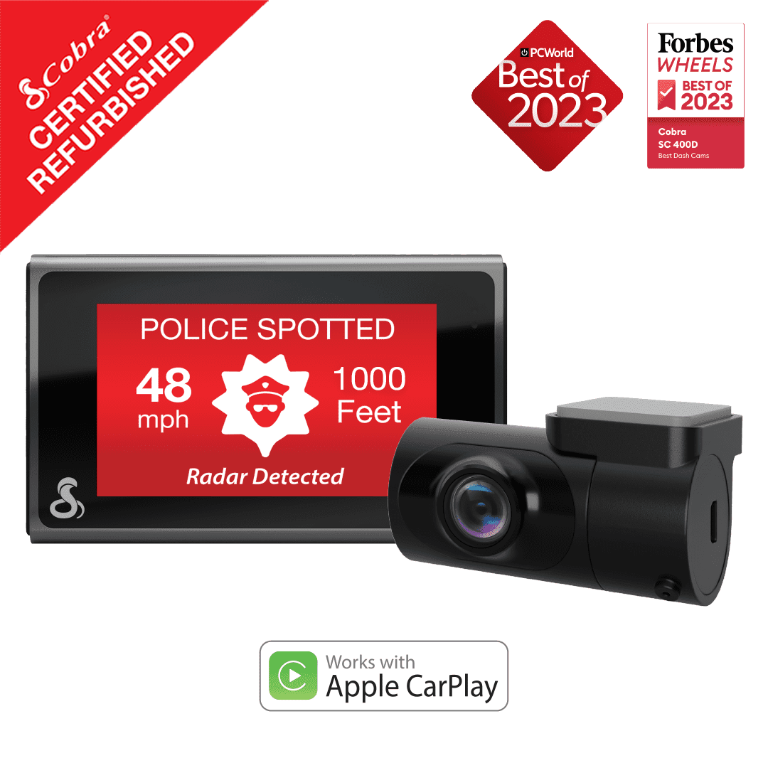 Renewed Cobra SC 400D Dual Channel Cam Dash Camera Alexa WiFi (Refurbished)
