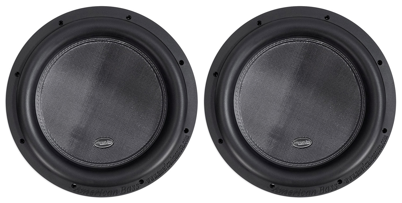 (2) American Bass XR-12D2 2400 Watt 12Competition Car Subwoofers w/3Voices