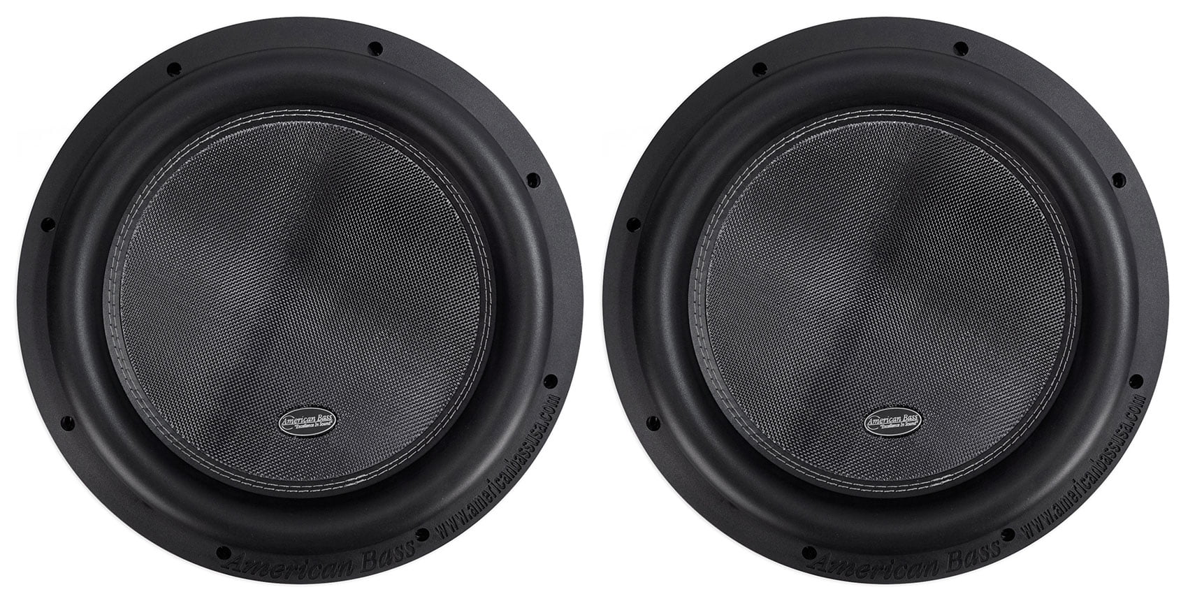 (2) American Bass XR-12D4 2400 Watt 12Competition Car Subwoofers w/3Voices