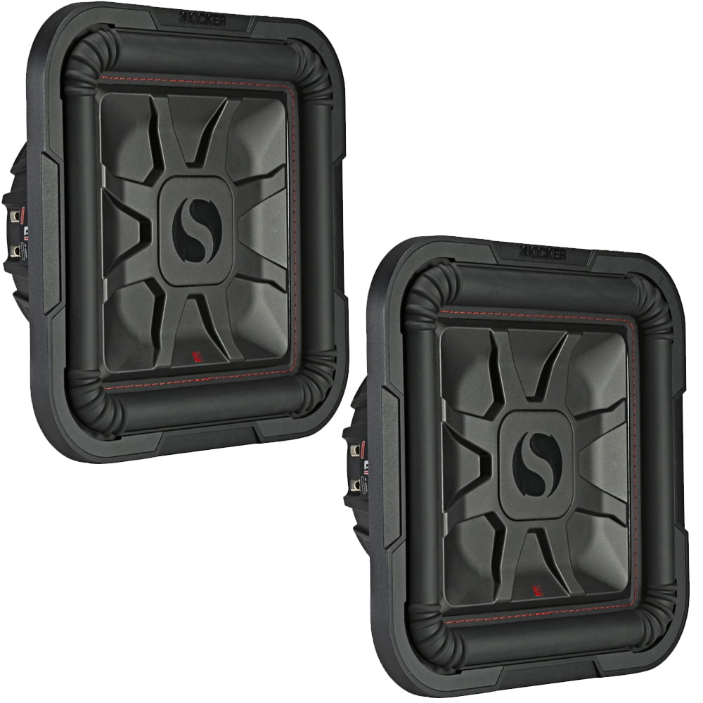 2 Kicker 46L7T102 Car Audio L7T Shallow Mount 101000W Sub Square L7 Subwoofers