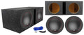 (2) MTX 5510-22 101600 Watt DVC 2-ohm Car Subwoofers+Vented Sub Box Enclosure