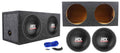 2) MTX Terminator TN12-02 12¡± 800w Car Audio Subwoofers+Sealed Sub Box Enclosure