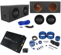2) Polk Audio MM1042DVC 10¡± 2400w Subwoofers+Sealed Sub Box+Mono Amplifier+Wires