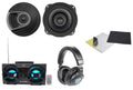 2) Polk Audio MM522 5.25¡± 600 Watt Car Audio Speakers+Rockmat+Speaker+Headphones