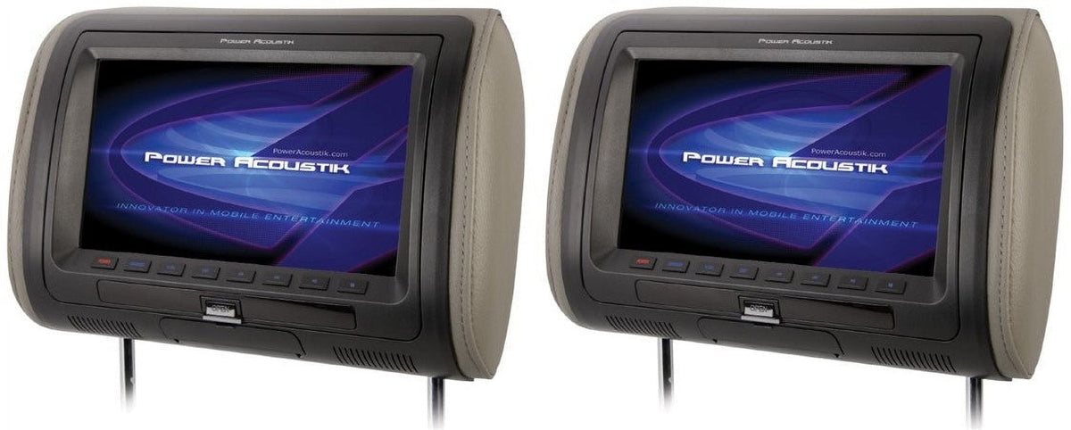 2 Power Acoustik H-71CC Universal Replacement Headrest Monitor w/ 7¡± LCD