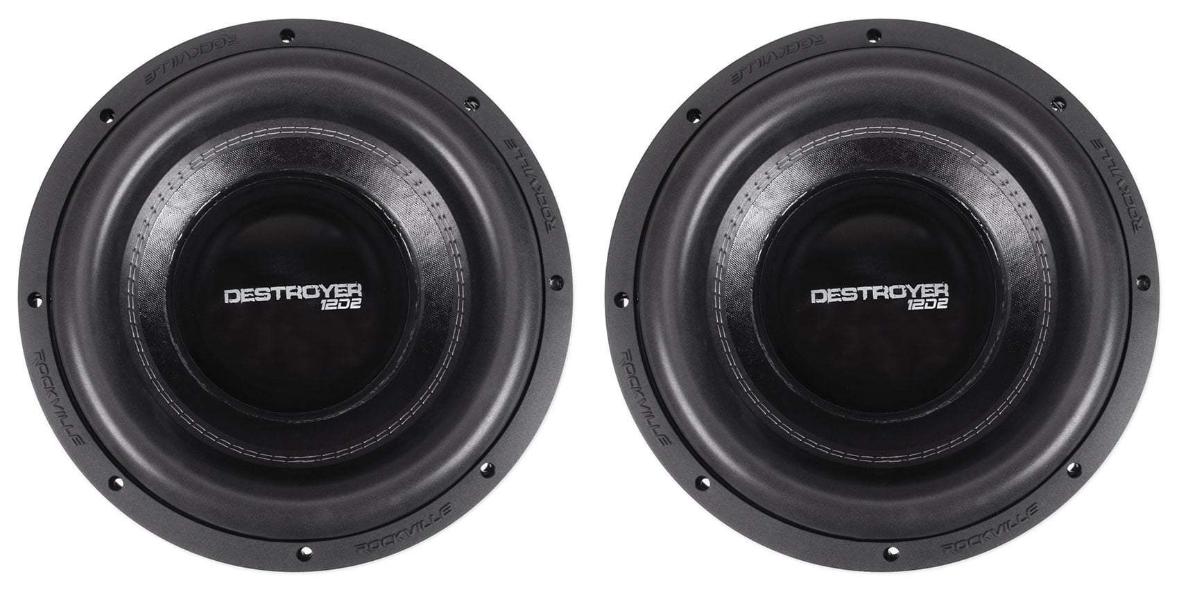 2) Rockville Destroyer 12D2 12Competition Car Audio Subwoofers USA Voice Coils