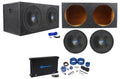 Rockville High Efficient Car Subwoofers with Butt Connectors, PP Black