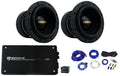 Rockville 750 Watt Car Subwoofers with Amplifier, Black, 8, 2 Count