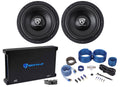 (2) Rockville W10K6D2 V2 104000w Car Audio Subwoofers+Mono Amplifier+Amp Kit