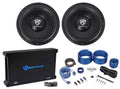 Rockville W12K6D2 V2 122400w Dual 2-Ohm Car Audio Subwoofers with Mono Amplifier and Wiring Kit