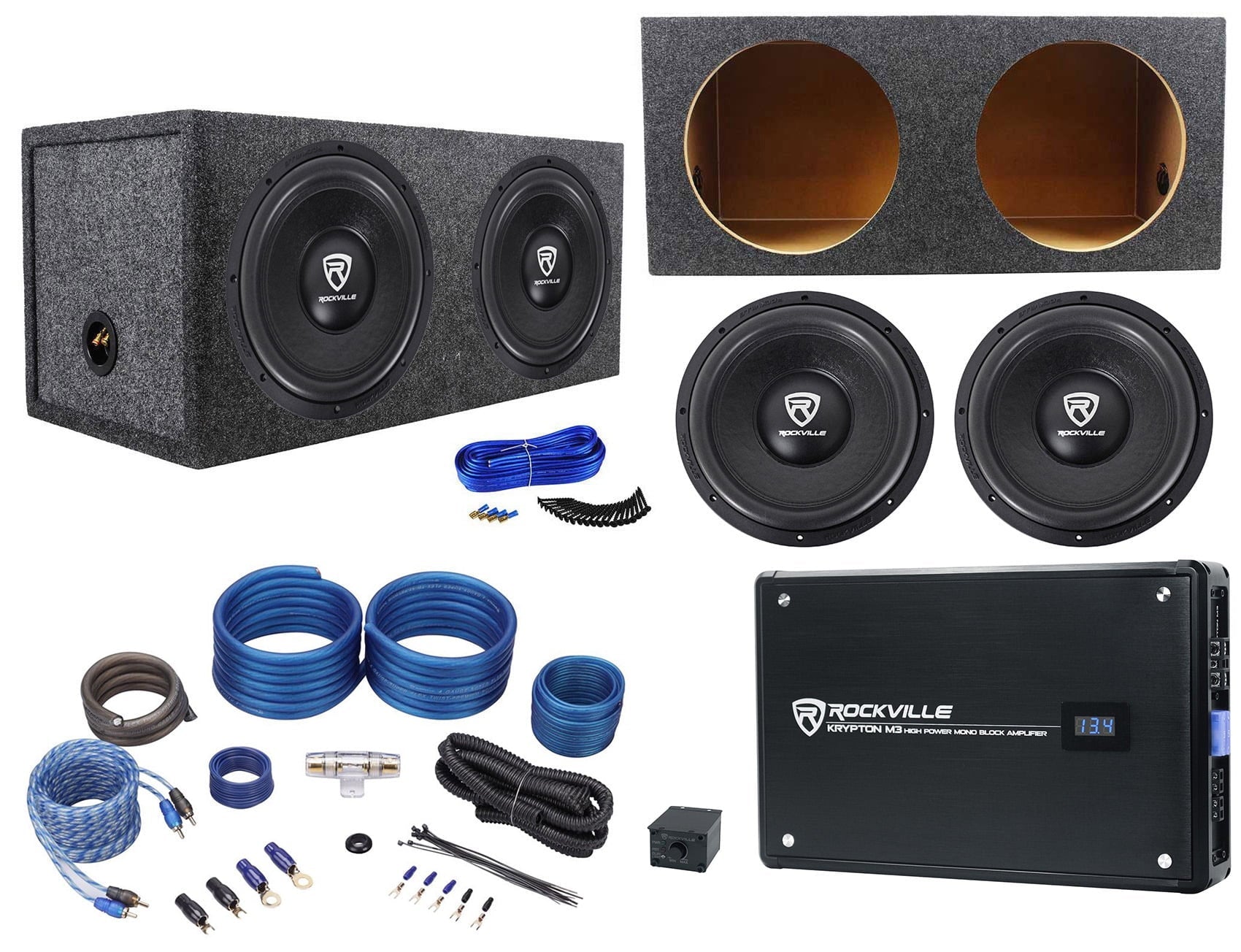 Rockville W12K6D4 V2 124800w Subwoofers Sealed Box