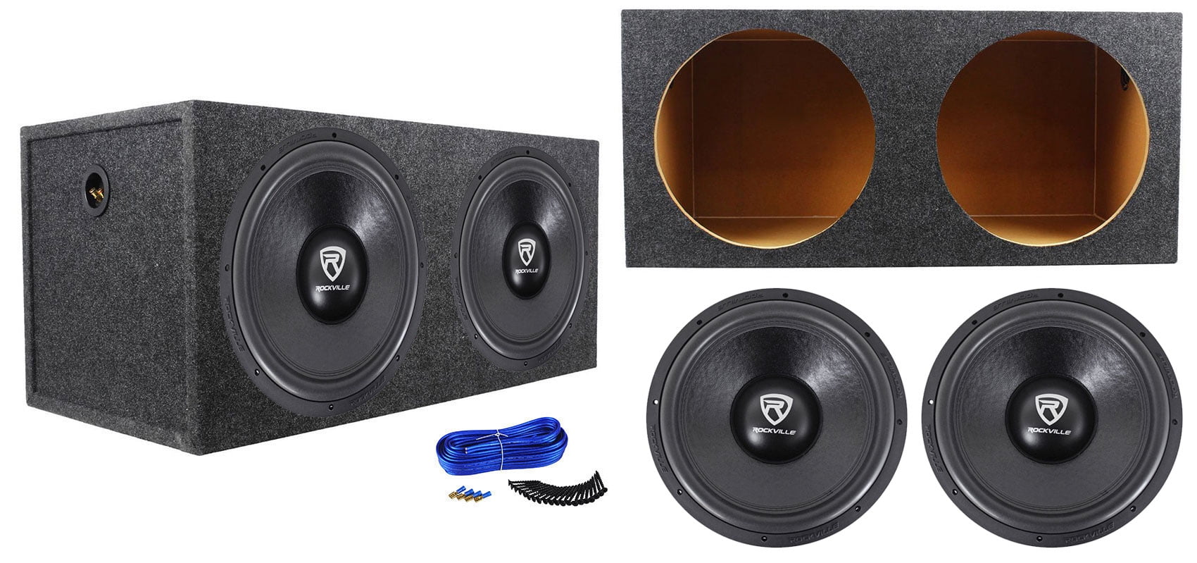 Rockville W15K6D2 V2 158000w Car Audio Subwoofers