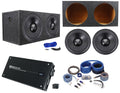 (2) Rockville W15K6D4 V2 158000w Subwoofers+Sealed Box+Mono Amplifier+Amp Kit