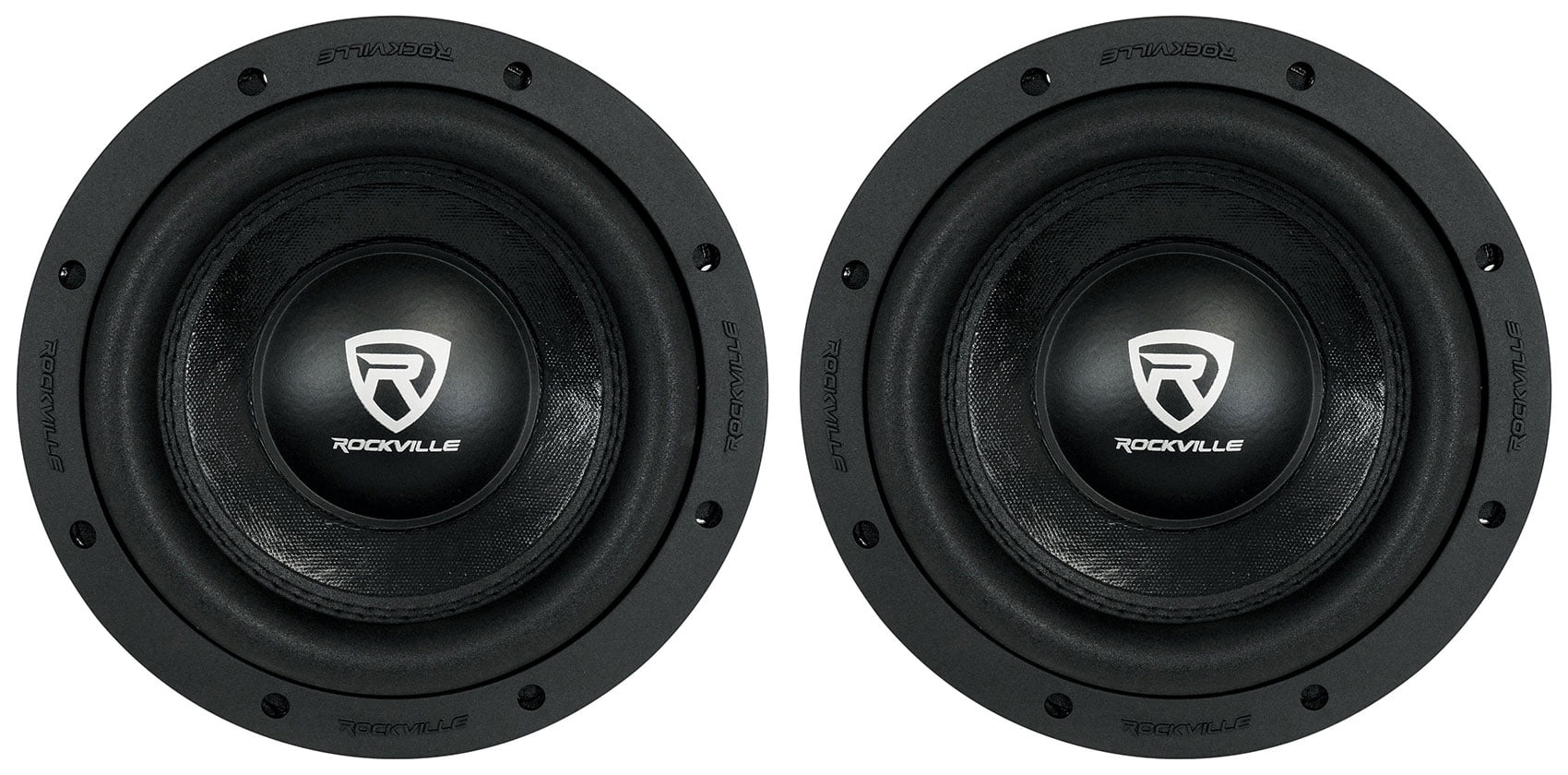 (2) Rockville W8K6D2 V2 81400w Peak Car Subwoofers Dual 2-Ohm Subs 350w RMS