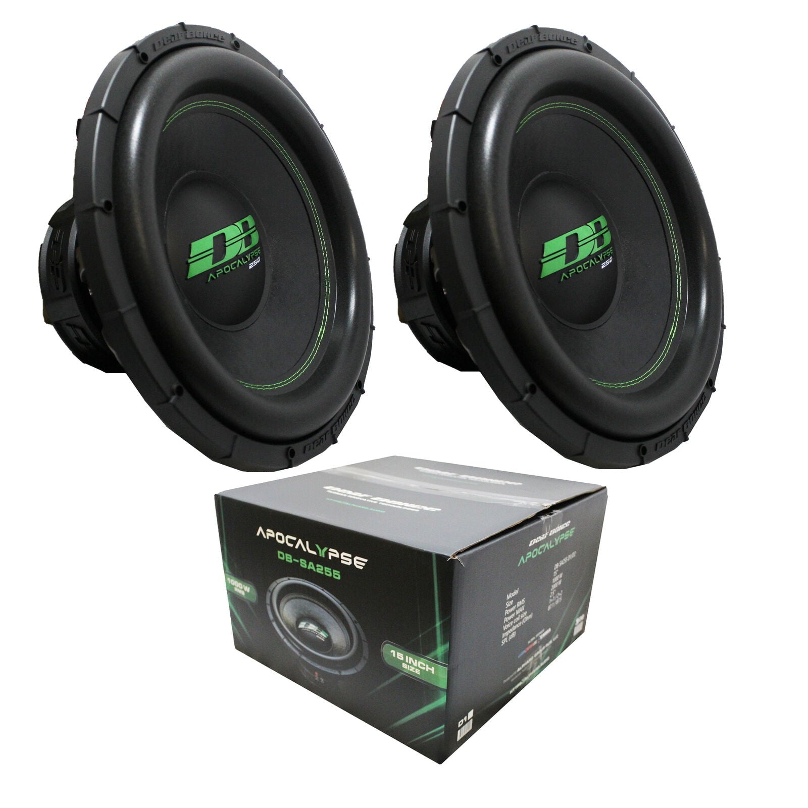 Deaf Bonce Apocalypse 154000 Watt 1 Ohm Car Subwoofers (2 Pack)