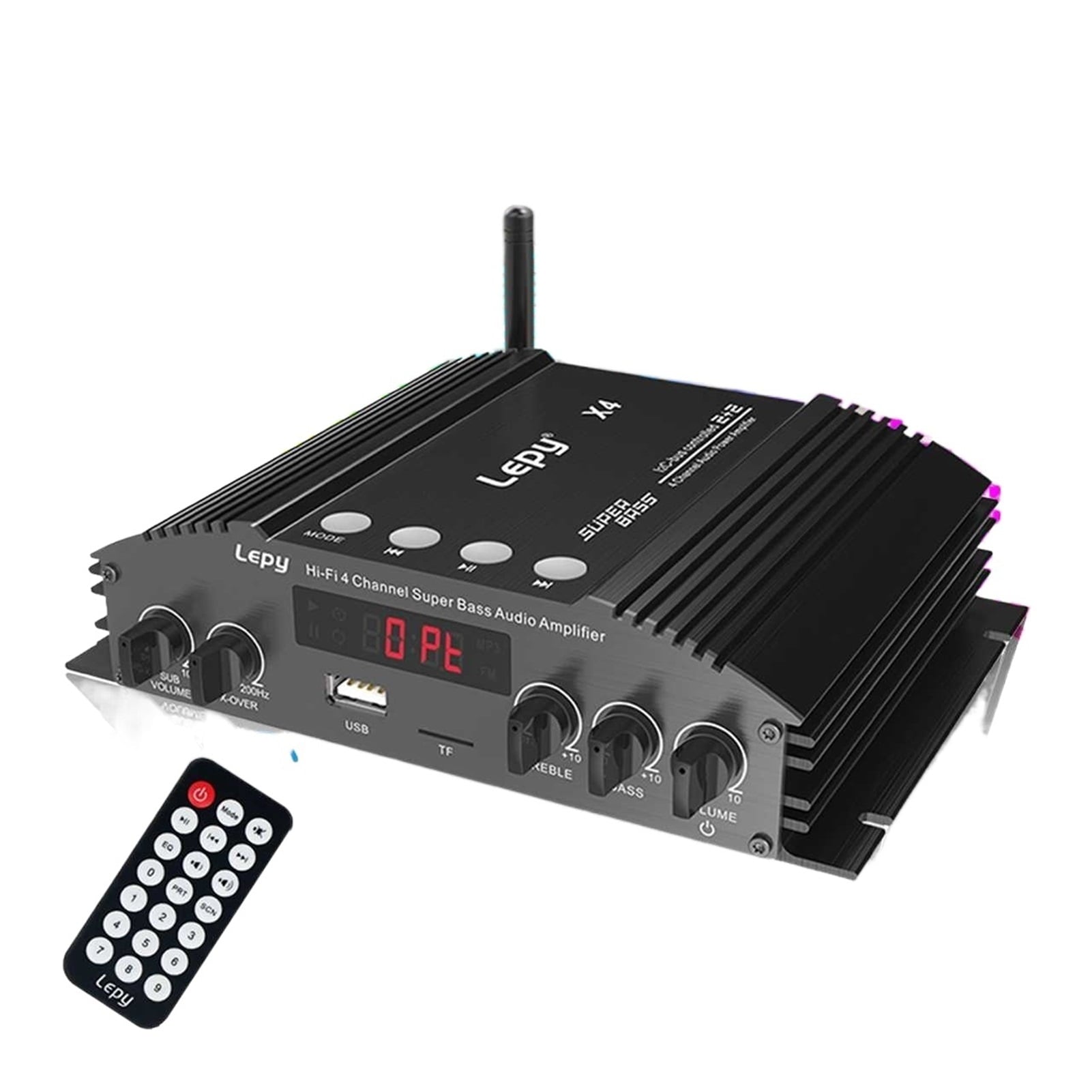 2400W 4CH Car Audio Stereo Power Amplifier Bluetooth Home Theater Amplifiers Music Subwoofer Sound System
