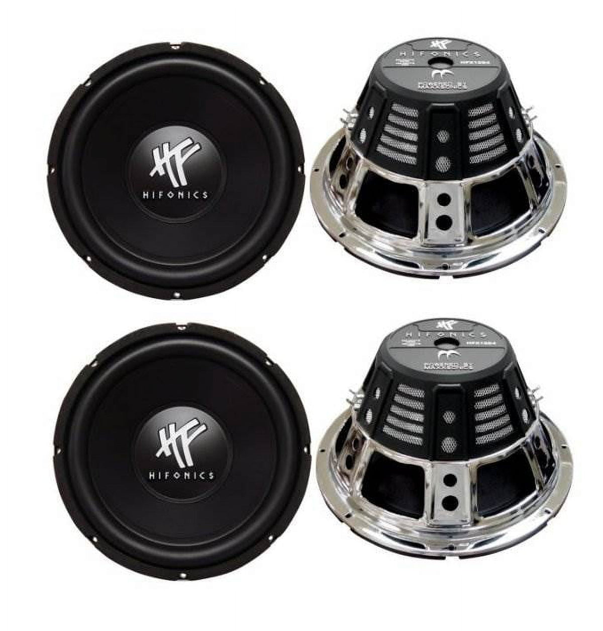 4) HIFONICS HFX12D4  122400W Car Audio DVC Subwoofers Power Bass Subwoofers