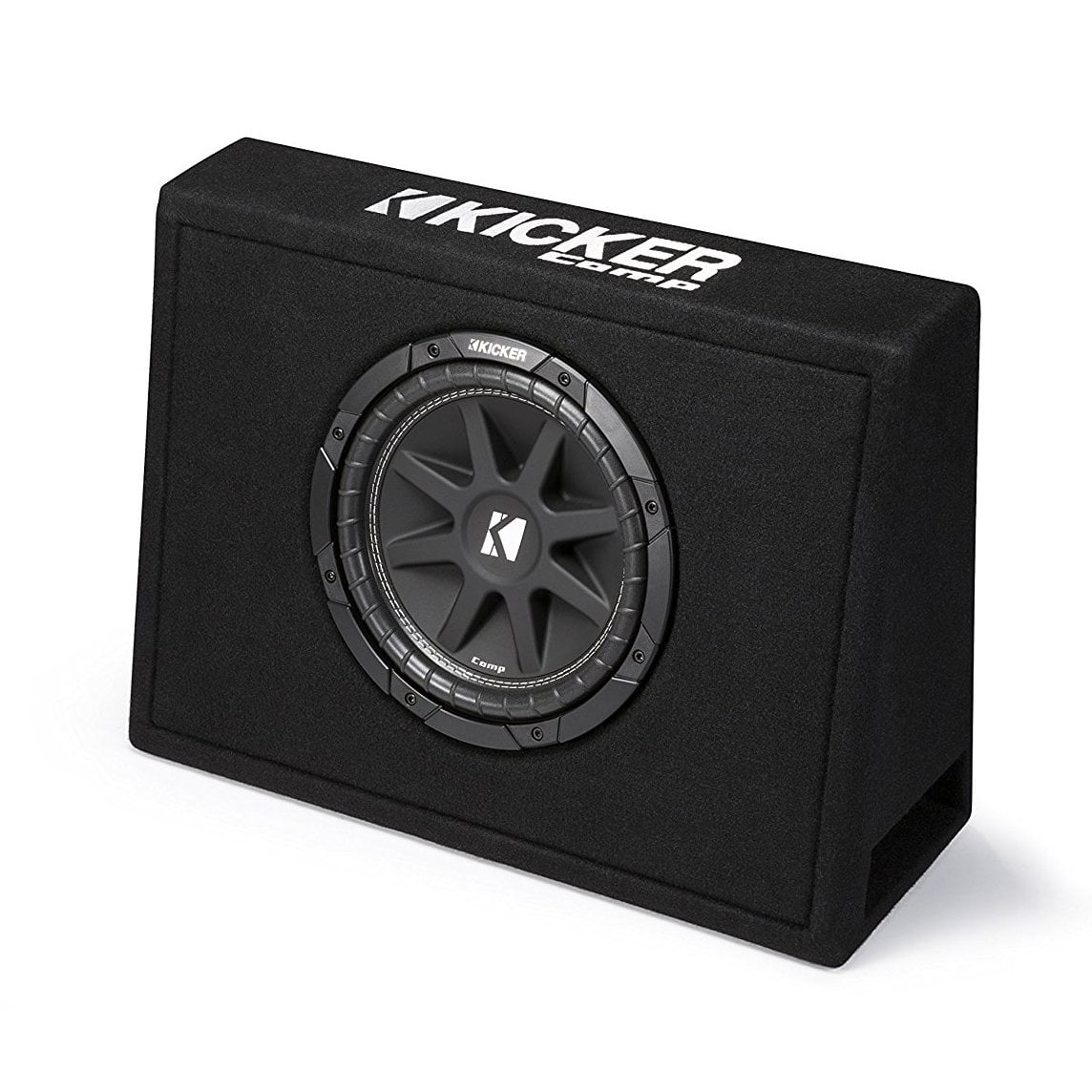 43TC104 KICKER Comp 10(25cm) Sub in Thin Profile Encl, 4-Ohm