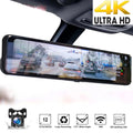 4K 12Car Dual Dash Cam, Dual Camera Front and Rear Backup Camera Waterproof Super Night Vision, Parking Monitoring, Reversing Assistance