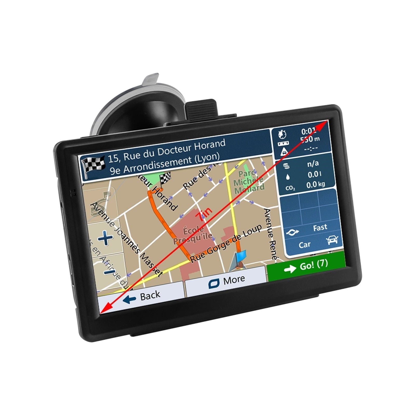 7HD Car GPS Navigation FM Bluetooth-Compatible Latest Map Touchscreen 8G 256M Navigation System For RV Truck Automobile Vehicle