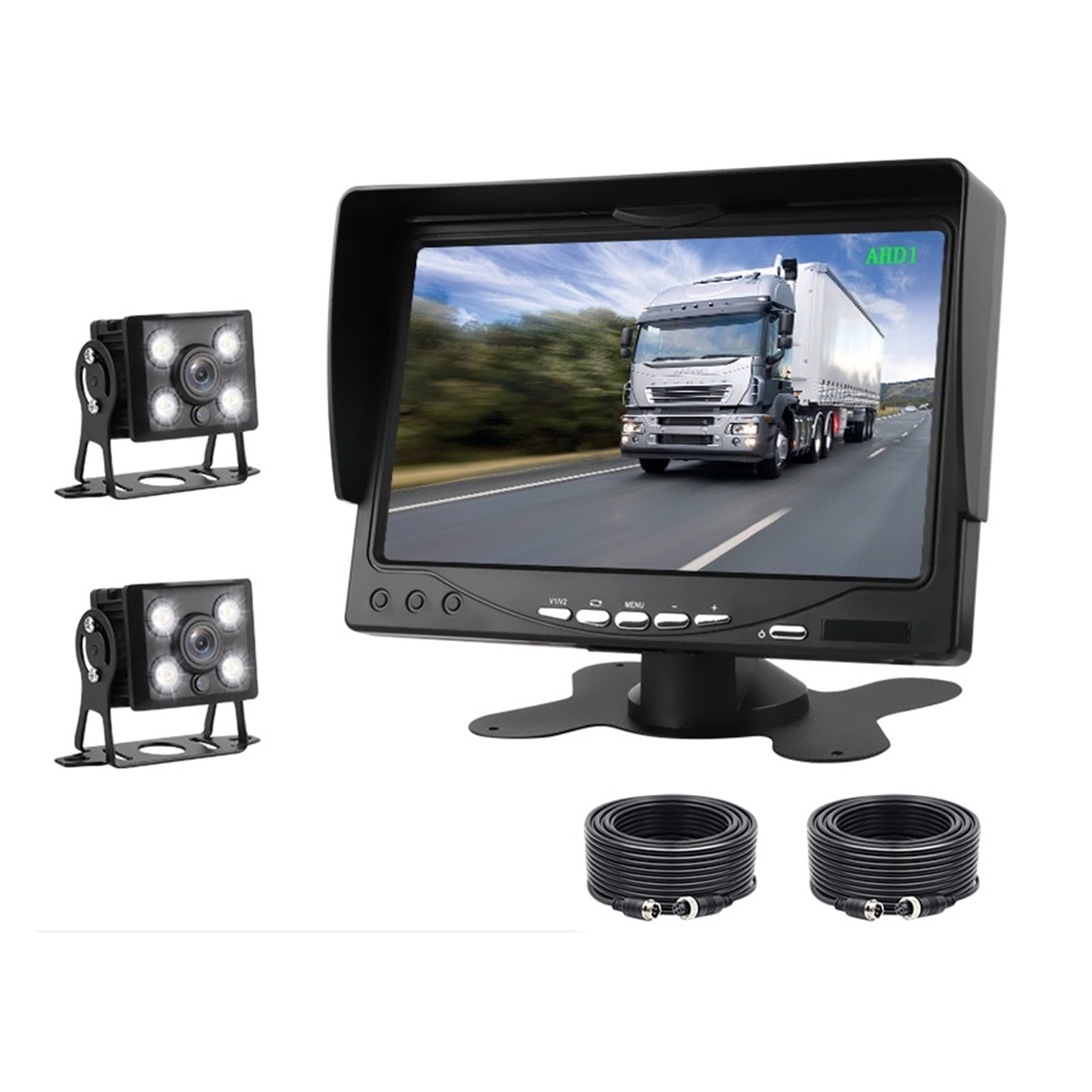 7 Inch Car Monitor Screen Truck Bus Rear View Backup AHD Camera Waterproof Night Vision Voltage 12-24v Reverse Camera