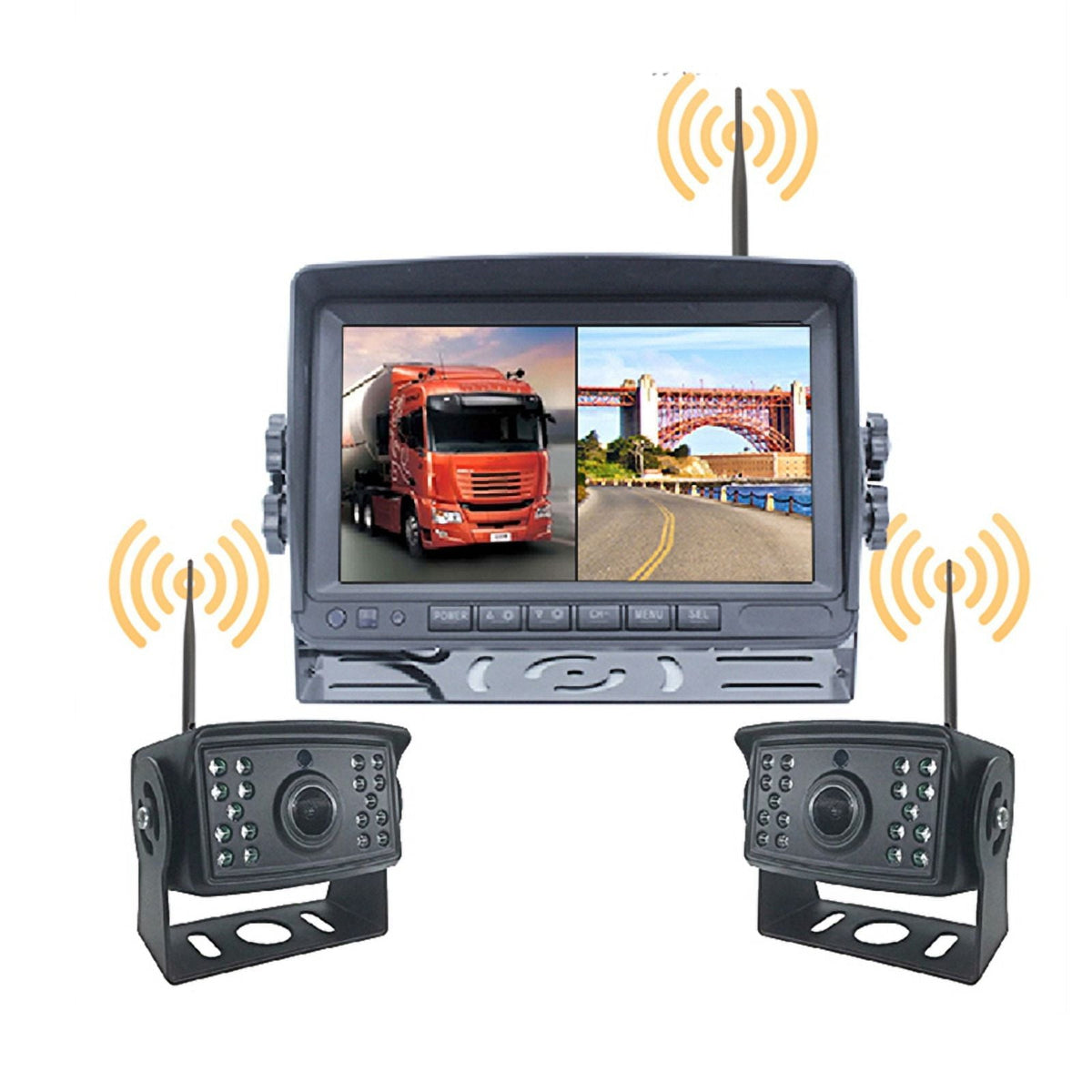 7 Inch IPS Car Surveillance Video Reversing Screen HD Universal