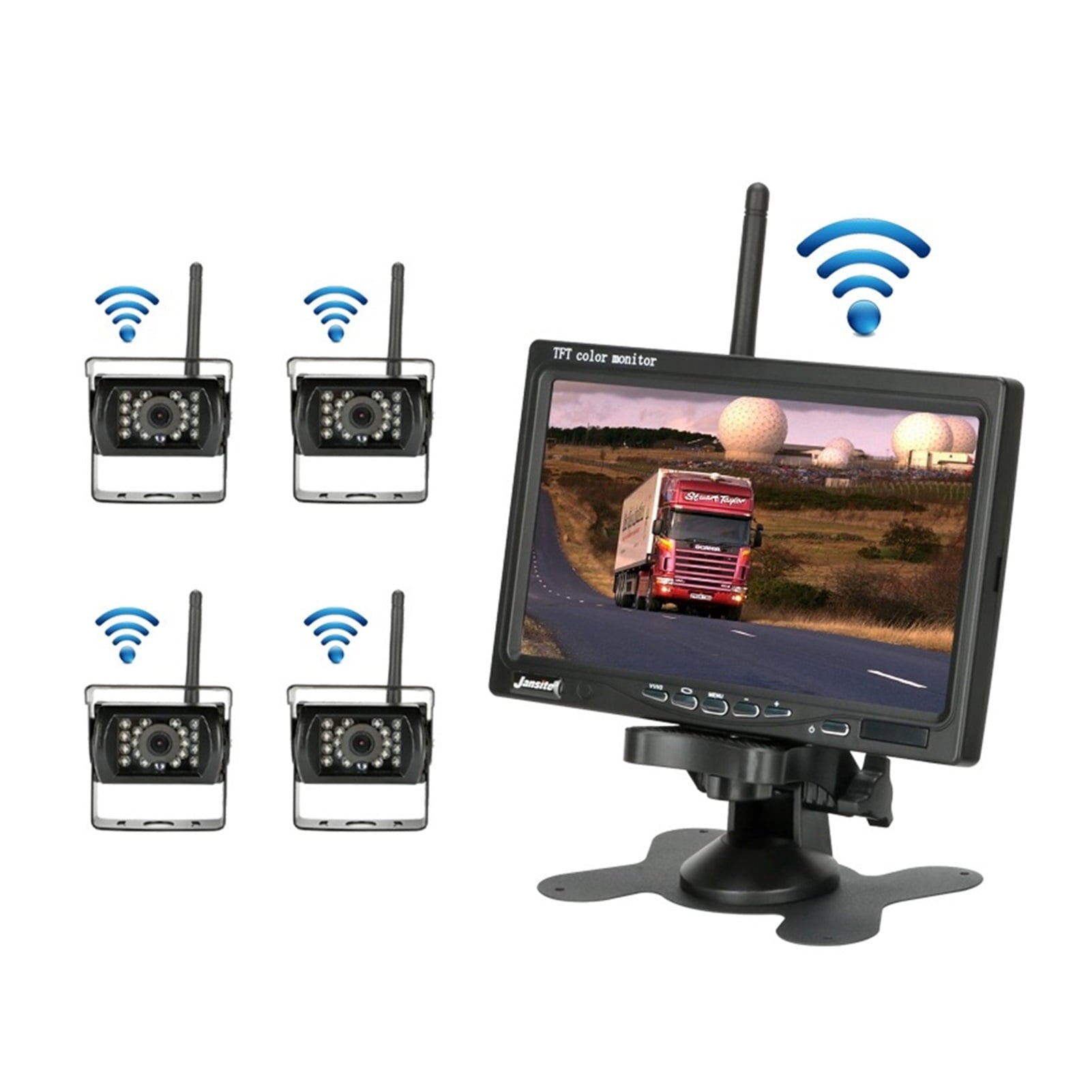 7 Inch Wireless Car Monitor Screen 18 Infrared Lights Night Vision Reverse Vehicle Reversing Camera Screen For Truck RV