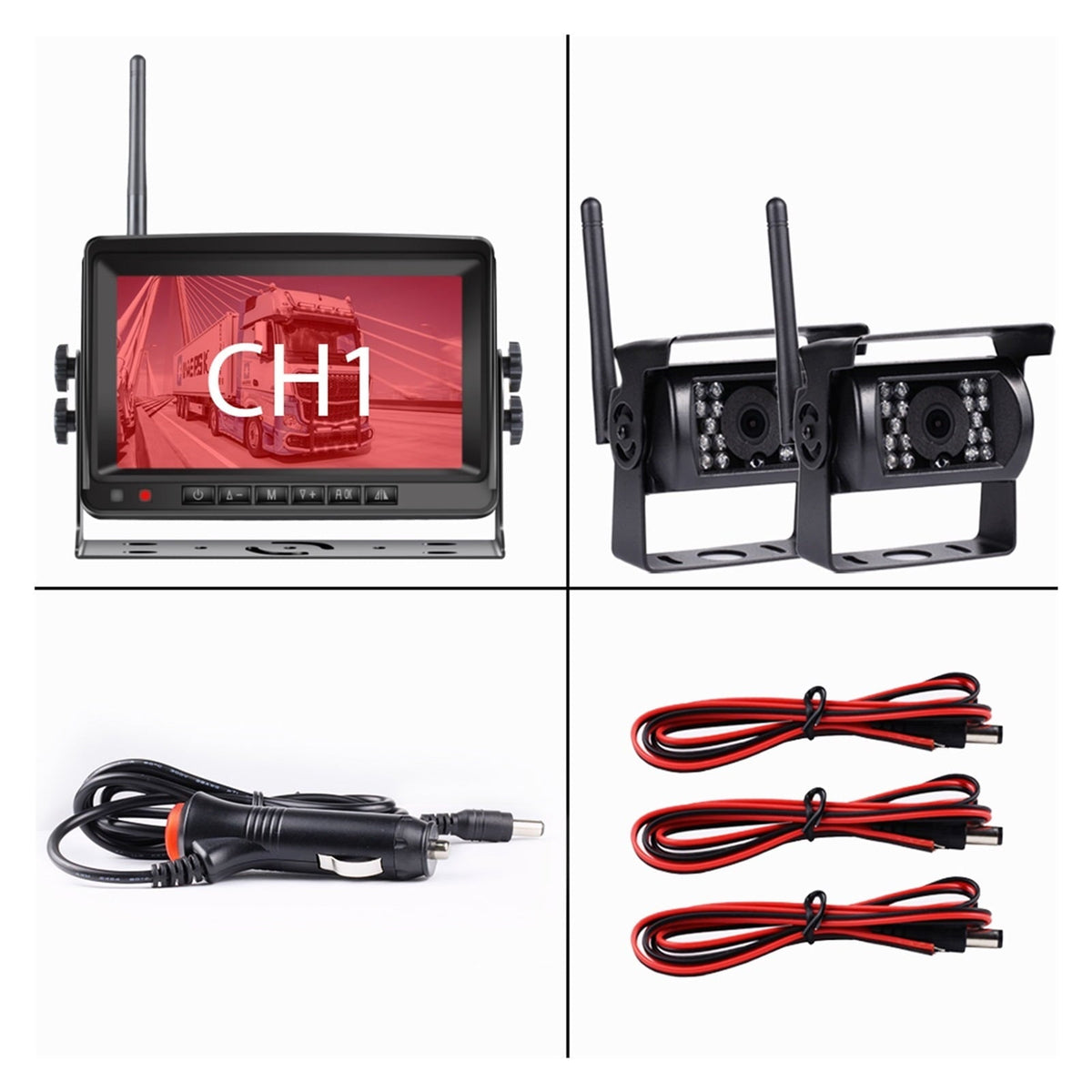 7 Inch Wireless Car Monitor Screen Reverse Vehicle Monitors Reversing Camera Screen For Car Monitor For Auto Truck RV