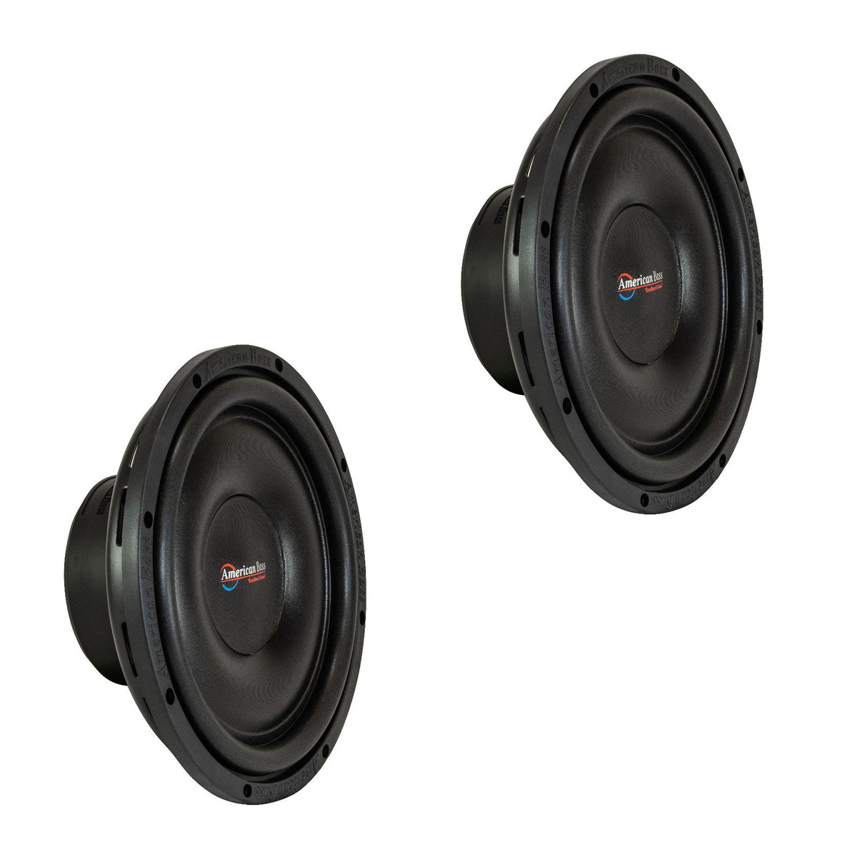 2x American Bass 12Shallow Mount Subwoofers Black SVC 1200 Watt 4 Ohm SL-124