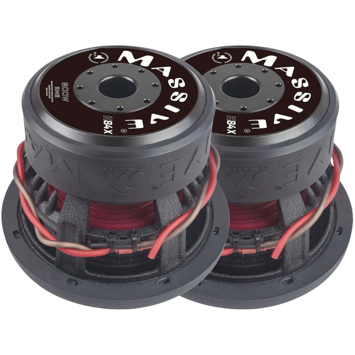 8800W RMS 4-Ohm 2.5DVC Subwoofer Massive Audio HIPPO Series MA-H84X Pair New