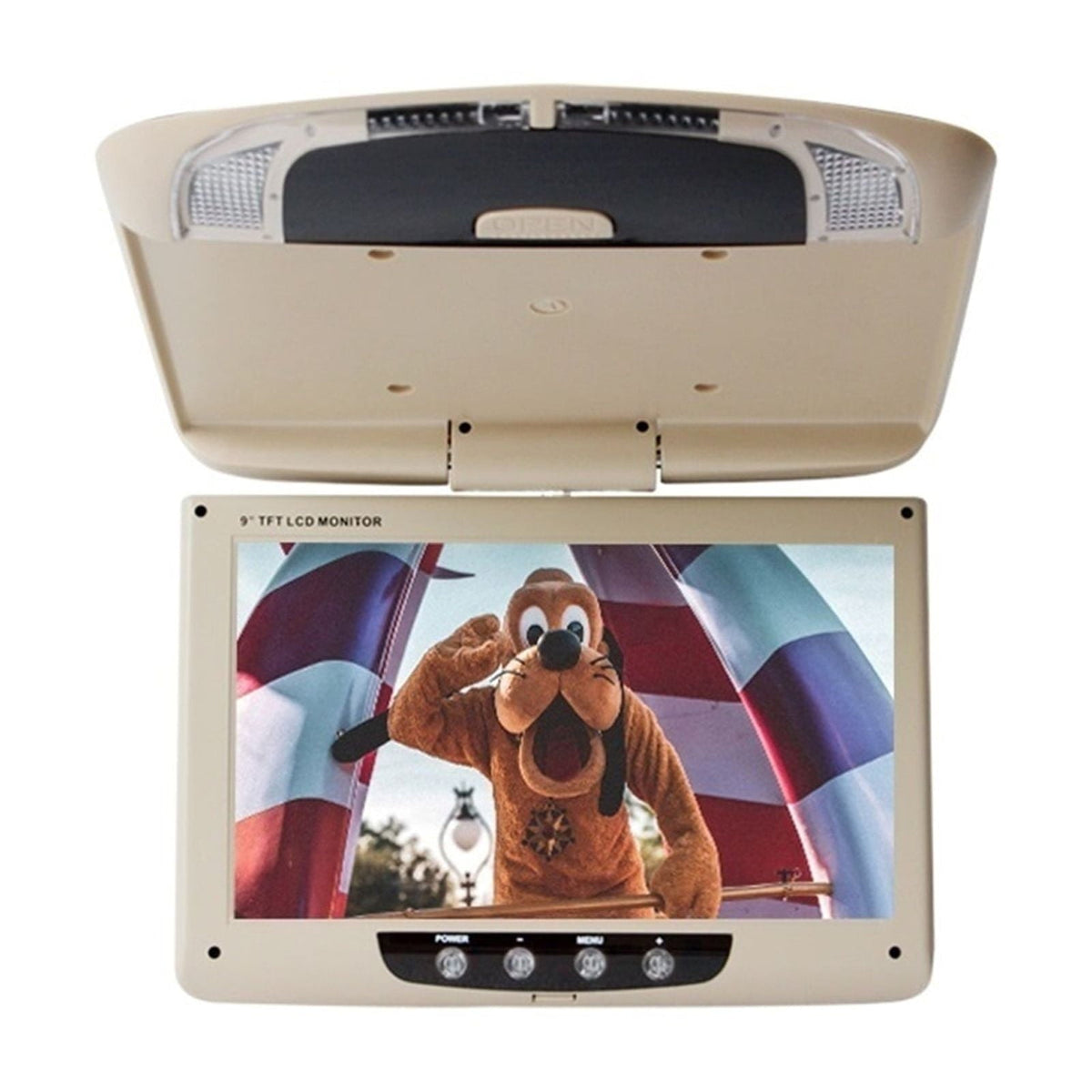 9/11 Inch AV Car Monitor 12-24V Car Roof Mount Monitor LCD Screen Flip Down Ceiling Monitor LED Video Input Reversing Rear View