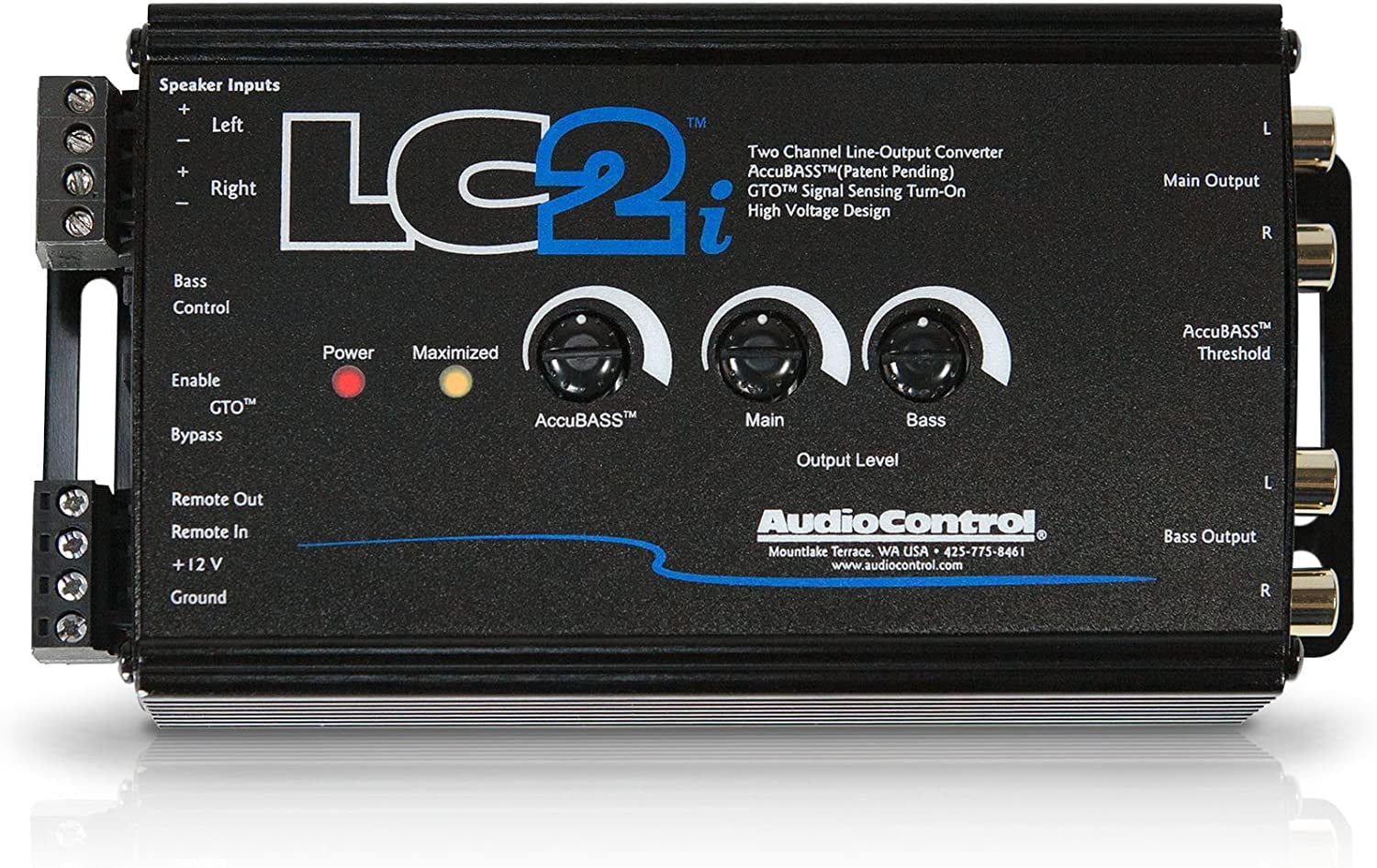 Audio Control LC2i 2 Channel Line Out Converter with AccuBASS and Subwoofer Control