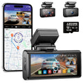 AZDOME Car Dash Cam 3 Channel, 5K Dash Camera Front and Rear Inside 4K+1080P+1080P, Dashcam with WiFi & 64GB Card, IR WDR Night Vision, 4Touchscreen GPS 24H Parking Mode G-Sensor Loop Recording