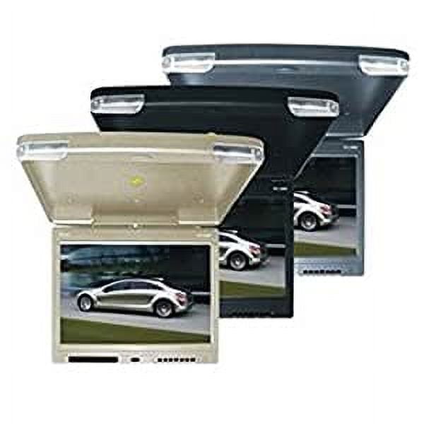 Absolute PFL1400IRC (Cream Tan)<BR/> 14TFT-LCD Roof Mount Overhead Flip-Down Monitor Built-In IR, Swivel, Remote, Dome Light, Cream Tan