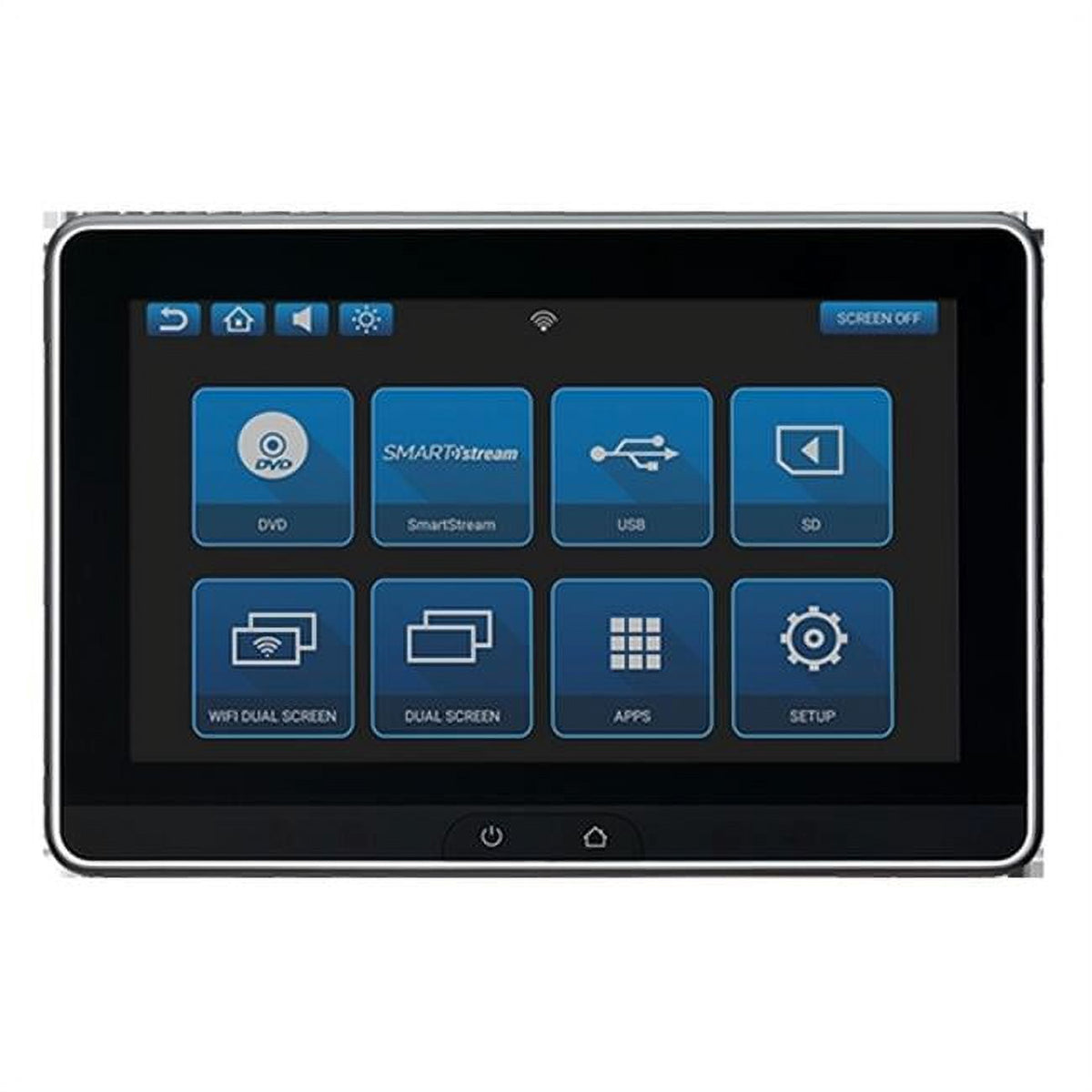 Advent ADVSB10UHD 10.1 in. Universal In-Vehicle SmartTV Seat-Back System Touch & Headphones - Set of 2